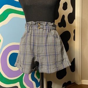 Plaid High-waist Short